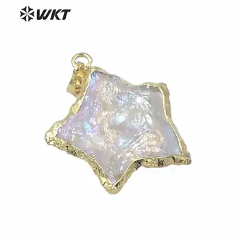 WT-P1563 Luxusné Ženy Šperky, Prívesok Aura Quartz Stone S Pozlátené Rainbow Star Tvar Pre Dievča Šperky