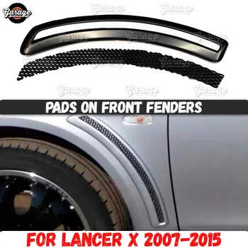 Podložky na predné blatníky na Mitsubishi Lancer 10 rokov 2007-ABS plastové podložky výzdoba zahŕňa výbava príslušenstvo, auto tuning styling