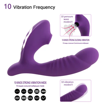 Silikónové Pošvy Sania Vibrátory 10 Rýchlosť Upozorňuje Orálny Sex Sacie Čarovná Palička Klitoris Stimulátor Sexuálne Hračky pre Ženy Masturbácia