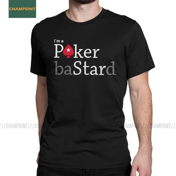 Pánske Pokerstar T Shirt Hracie Karty Hry Čistej Bavlny Oblečenie Vintage Krátky Rukáv O Krk Tees Letné T-Shirts