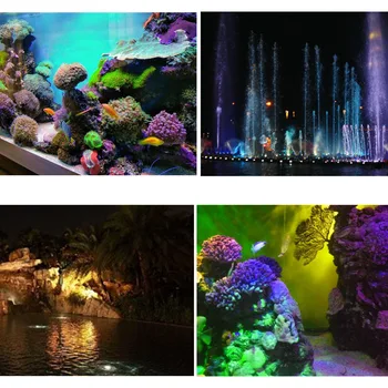 RGB LED Podvodné Svetlá na Čítanie Vodotesný IP68 Bodové Svetlo na Bazén, Fontány a Jazierka Vody Záhrada Akvarijné Svetlo +Diaľkové