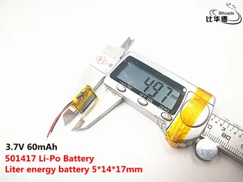 Liter energie batérie Dobré Qulity 3,7 V,60mAH,501417 Polymer lithium ion / Li-ion batéria pre HRAČKA,POWER BANKY,GPS,mp3,mp4