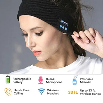 Móda Bezdrôtová 5.0 Stereo Slúchadlá So Systémom Slúchadlá Spánku Headset Športové Slúchadlá Spanie Hudby Čelenka Slúchadiel
