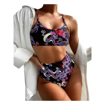 Čínsky Štýl, Ženy Bandeau Obväz Bikini Set Push-Up Brazílske Plavky, plážové oblečenie Plavky, bikiny 2020 mujer brasileño 1027
