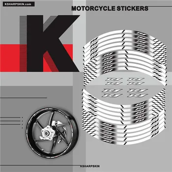 Nové predaj Motocykel vnútorné koleso Nálepky rim reflexné dekorácie, nálepky Na YAMAHA R1