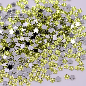 JUNAO 3 mm Žlté sfarbenie Nechtov Kvety Drahokamu Crystal Nálepky 3D Nechty Umenie, Dekorácie, Kamene Akryl Drahokamy pre Manikúru, Remeslá