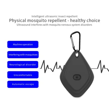 USB Nabíjateľné Ultrazvukové Repelenty proti komárom S Háčik na Zavesenie Elektronickej Pešti Vrah Vonkajšie