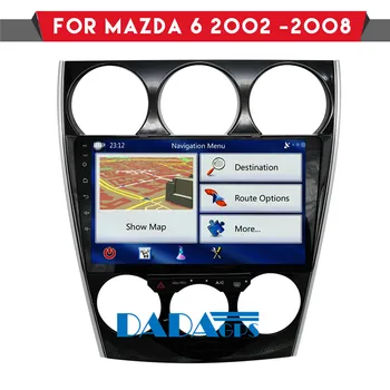 Pre Mazda 6 Android autorádia GPS Navi Stereo Hlava Jednotky 2002 - 2008 Auto multimediálne DVD Prehrávač, Stereo Audio FreeMap Video