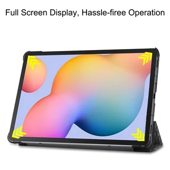 Pre Samsung Tab S6 Lite SM P610 P615 2020 Vydania Smart Trifold Prípad Tabletu Galaxy Tab S6 Lite 10.4 prípad Tabletu +film Pero