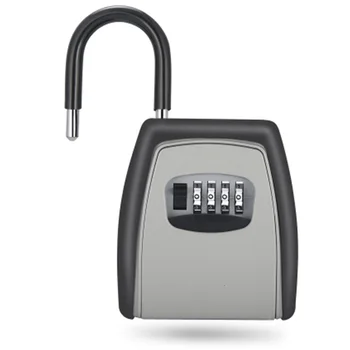 HFES Heslo Zadajte Box Sivá štvormiestne Heslo Zámok Visiaci zámok Typu bez Inštalácie Visiaci zámok Key Lock Poľa Zadajte Skladovanie Zámok Box