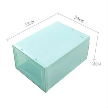 6PCS Flip Topánky Box Pribrala Transparentné Zásuvky Prípade, Plastové Čistenie Boxov Stohovateľné Box Topánky Organizátor Shoebox skladovanie Obuvi rack