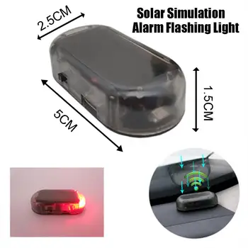 USB Bezdrôtový Upozornenie Anti-theft Svetlo Všetky Auto Alarm Lampa Auto Falošný Bezpečnostné Svetla Slnečnej Energie Simulované Alarm LED Blikajúce Svetlo