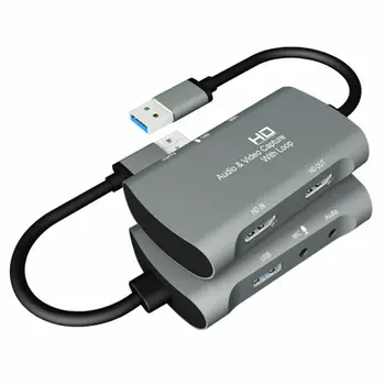 USB3.0 Dual kompatibilný s HDMI Video Capture Karty 4K 1080P 60FPS pre PS4 Hry Video Audio Live Streaming Audio 4 V 1