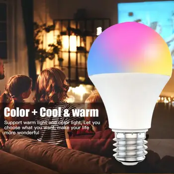 15W WiFi Smart Žiarovky B22 E27 LED RGB Lampa Pracovať s Alexa/Domovská stránka Google 220V/110V RGB+Biela Stmievateľné Časovač Funkcia Bulb
