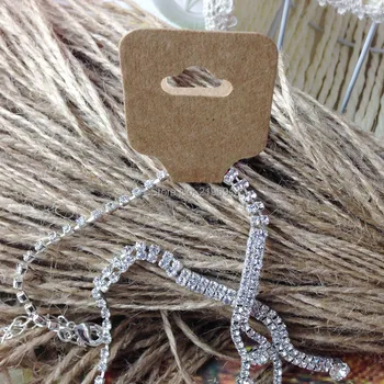 Kraft lepenka náramok a náhrdelník karty :Prispôsobiť svoje vlastné logo MIN:1000pcs šperky sady