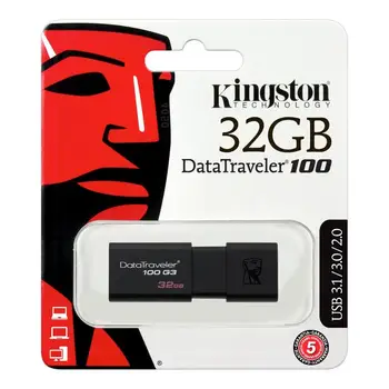 Kingston pamäť USB 3.0 kl ' úč Flash Disk 32Gb 64Gb 128Gb DataTraveler originálne vysokorýchlostný trvanlivé, bezpečné