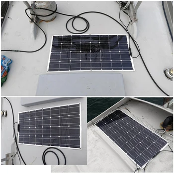 USA Solarcity 100W Semi pružné solárne panely 12V pre RV,Námorné, Yatch,camping,caravan použitie