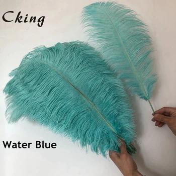 Tenký prút 15-60 CM Prírodnej vode, modrá pštrosie perie oblaky DIY pštrosie perie strany Svadobné perie pre remeslá Dekorácie