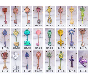 Kľúčom Tvar Náhrdelník Keychain Prívesok Ornament Silikónové Formy Pre DIY Plavidlá UV Expoy Domáce Dekorácie Výrobu Nástrojov pre Živica