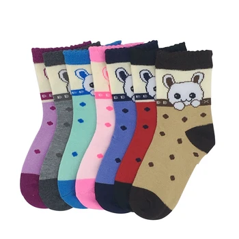 5 párov / Pack Deti Ponožky Bavlna jar & jeseň cartoon čipky dievčatá ponožky 1 až 9 rok deti ponožky pre dievčatá