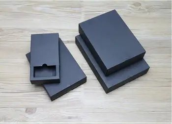 20PCS/Veľa White/Black/Kraft Darčeka Maloobchod Black Kraft Papier Zásuvky Políčko prázdne Dar, Kartónové krabice, Papierové krabici