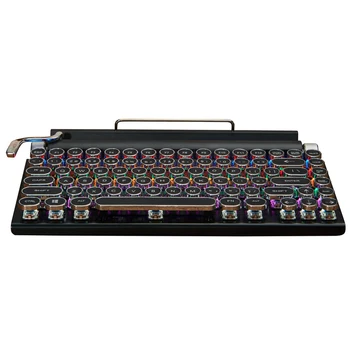 Stroji Klávesnica Bezdrôtová RGB Farebné Podsvietenie Retro Mechanické Klávesnice pre mobilný telefón, Tablet, Notebook GK99