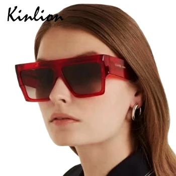Kinlion Námestie slnečné Okuliare Ženy Retro Dámy Luxry Plastové Slnečné okuliare pre Mužov Okuliare Rámy Okuliarov Uv Ochranu Žien Oculos Gafas