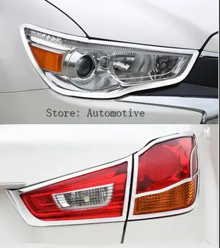 Pre Mitsubishi ASX Outlander Sport RVR 2011 2012 2013 Chrome Predné predné svetlo + Zadné zadné svetlo Kryt Výbava Liatie 2v1