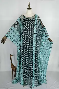 Nový štýl Klasický dizajn Afrických žien, tanec Nigéria Dashiki Čistú handričku Čipky voľné dlhé šaty a underdress 2piece zadarmo veľkosť