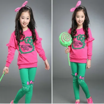 Dievčatá Šaty Minnie Detí Cartoon Športové oblečenie Dievčatá Bavlna T-shirt / Nohavice detské Oblečenie Set sa Roupa Menina Mickey