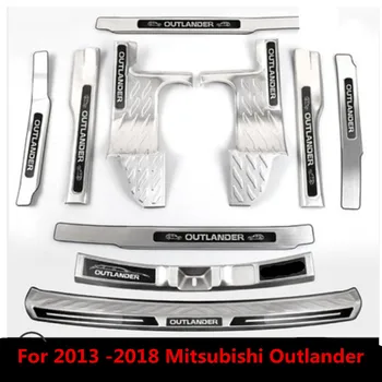 Vysoko kvalitnej nerezovej ocele Šúchať Doska/Dvere, Parapetné a Zadný nárazník Chránič Na rok 2013 -2018 Mitsubishi Outlander 4-10pcs