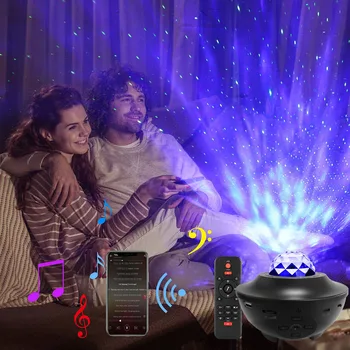 USB Farebné Hviezdna Projektor Svetlo Neba Galaxy Blueteeth Hlasové Ovládanie Hudobného Prehrávača StarLED Nočné Svetlo Romantický Projekčnej Lampy