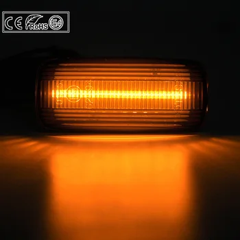 2X Dymu LED, Bočné Obrysové Svetlá (Žltá)LED polohové svetlá(white), na JEEP Patriot Kompas Veliteľ Grand Cherokee Chrysler Dodge
