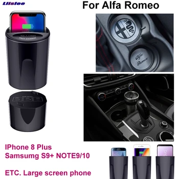 Auto Qi Rýchle Bezdrôtové Nabíjanie Telefónu Držiteľa Rýchlo nabíjačka Pre Alfa Romeo Giulia