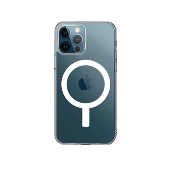 Jasné puzdro Pre iPhone 12 Mag Magnetické Bezpečné Karty Taška Držiak Pre iPhone 12 Pro Max Mini Magnet puzdro Podporu Bezdrôtového Nabíjania