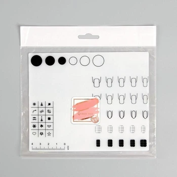 Mat pre nechtový dizajn, silikónové, 18 × 15 cm Všetkých manikúru, Nail art nástroje
