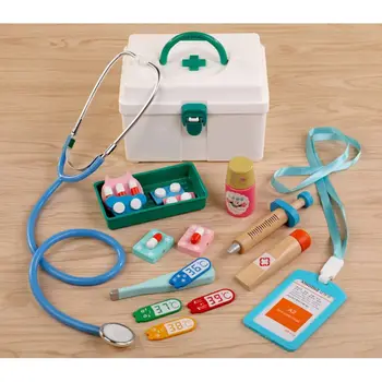 Predstierať, že Lekár Hrať Drevené Hračky pre Deti, Hranie Rolí Lekár, zdravotná Sestra Hry 23GD