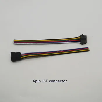 10 Párov/pack 6pin konektor JST 15 cm kábel Muţi a Ţeny zástrčky a zásuvky pripojenie SM Kábel Drôt pre 6 Pin RGB CCT LED Pásy