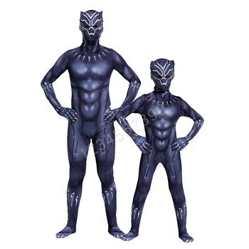 2020 New Black Panther Kostým Deti, Dospelých Občianskej Vojny Superhrdina Cosplay Kostým Deti Mužov Superhrdina Halloween Party Jumpsuit