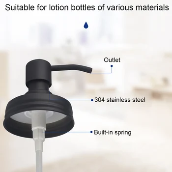 Anti-leak Silikónové Tesnenie Maľované Black Hrdzu Dôkaz Lotion Veko Kúpeľňa Shampoo Liquid Fľaše Čerpadlá Príslušenstvo