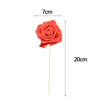24pcs 7 cm Umelý Kvet Kytice PE Pena Rose Falošné Kvety Na Svadbu, Narodeninovú Party Dekor Dodávky Valentína Dary