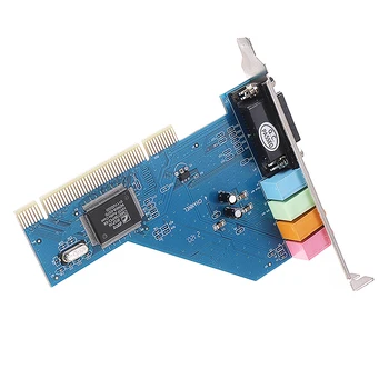 Pohiks 1pc Vysokej Kvality 4 Kanál CMI-8738-4ch Čip 3D Stereo Audio PCI Zvuková Karta Pre PC Stolový Počítač
