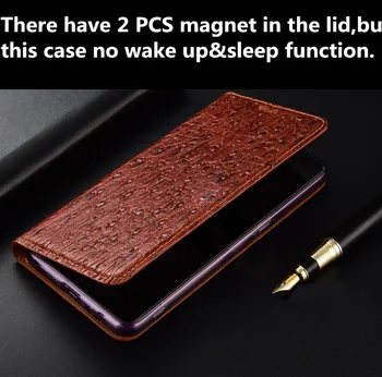 Pštrosie vzor cowhide kožené retro vintage telefón puzdro taška pre Samsung Galaxy A50/Samsung Galaxy A40 magnetické flip prípade funda