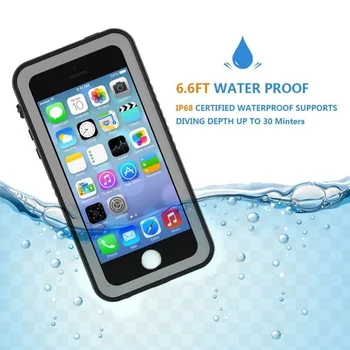 IP68 Vodotesné puzdro Pre iPhone5/5s/SE prípade Šok Nečistoty Snehu Dôkaz Ochranu pre iPhone 5s S Dotyk ID puzdro