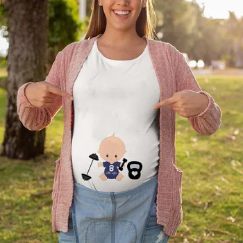 Tehotné Ženy Materskej T-Shirt Topy Mama Oblečenie Žien Zábavné Vzor Tlače Tehotenstva T Shirt Ropa Premama Embarazada