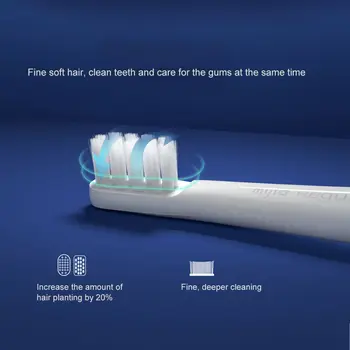 Xiao Mijia T100 Sonická Elektrická zubná Kefka pre Dospelých Ultrazvukové Automatické Kefka USB Nabíjateľné Nepremokavé Zubná Kefka Xiao