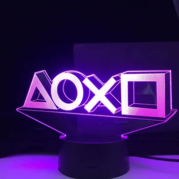 Playstation herňa, Stôl Nastavenia Osvetlenie Interiéru LED Nočné Lampy na Stôl Konzoly Ikonu Logo Senzor, Light Decor Darček pre Deti