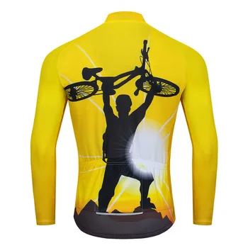 Weimostar 2019 pro team Cyklistický Dres s Dlhým Rukávom Muži Jeseň Priedušné Cyklistické Oblečenie Maillot Ciclismo Cestnej MTB Bike Jersey