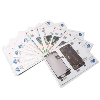 11PCS Magnetické Skrutka Podložka pre iPhone 4,4 s,5,5 c,5s,6,6 Plus,6s 6s Plus,7,7 Plus Profesionálnym Sprievodcom Pad Mobilný Telefón Oprava Nástrojov