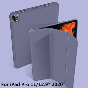 Puzdro Pre iPad Pro 12.9 2020 4th Gen Pu Kožené Tri-Fold stojan smart cover Pre iPad Pro 11 2020 prípade 2nd Gen TPU späť prípad Tabletu